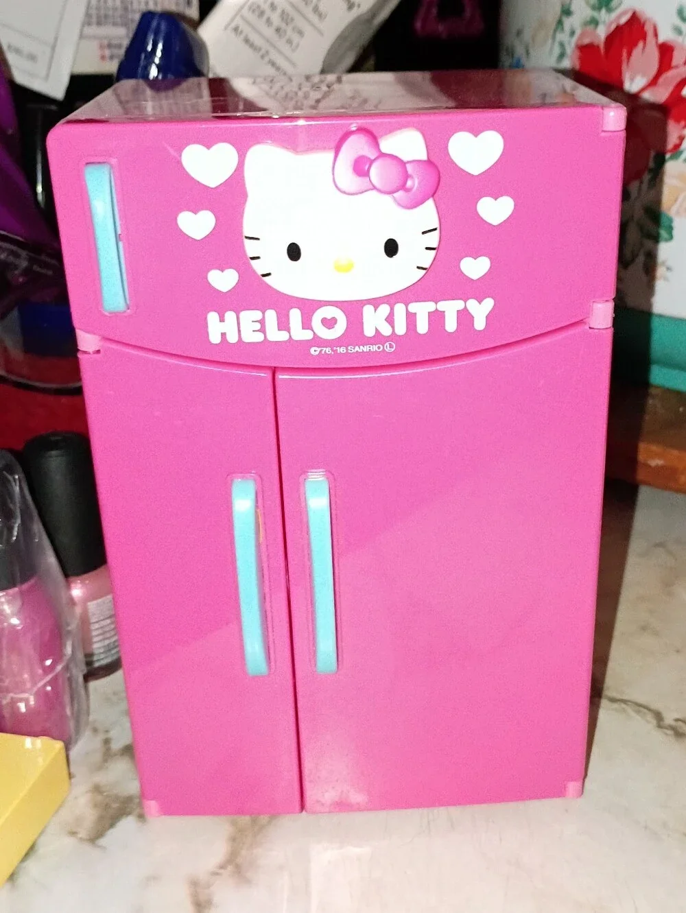 Hello Kitty 2016 Pink Fridge Filled With HK Food